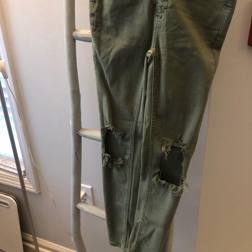 Green Free People Jeans